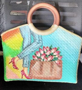 Hand Painted Bags- Light Blue 9972