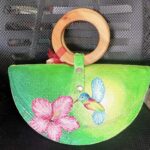 Hand Painted Bags- Neon Mint Green 9976