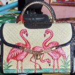 Hand Painted Bags- Flamingo Brown 9977