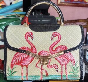 Hand Painted Bags- Flamingo Brown 9977