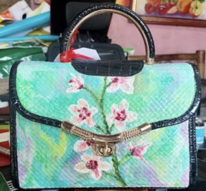 Hand Painted Bags- Ligth Mint Green 9978